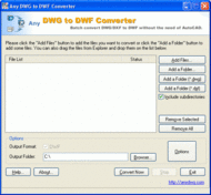 DWG to DWF Converter Any screenshot